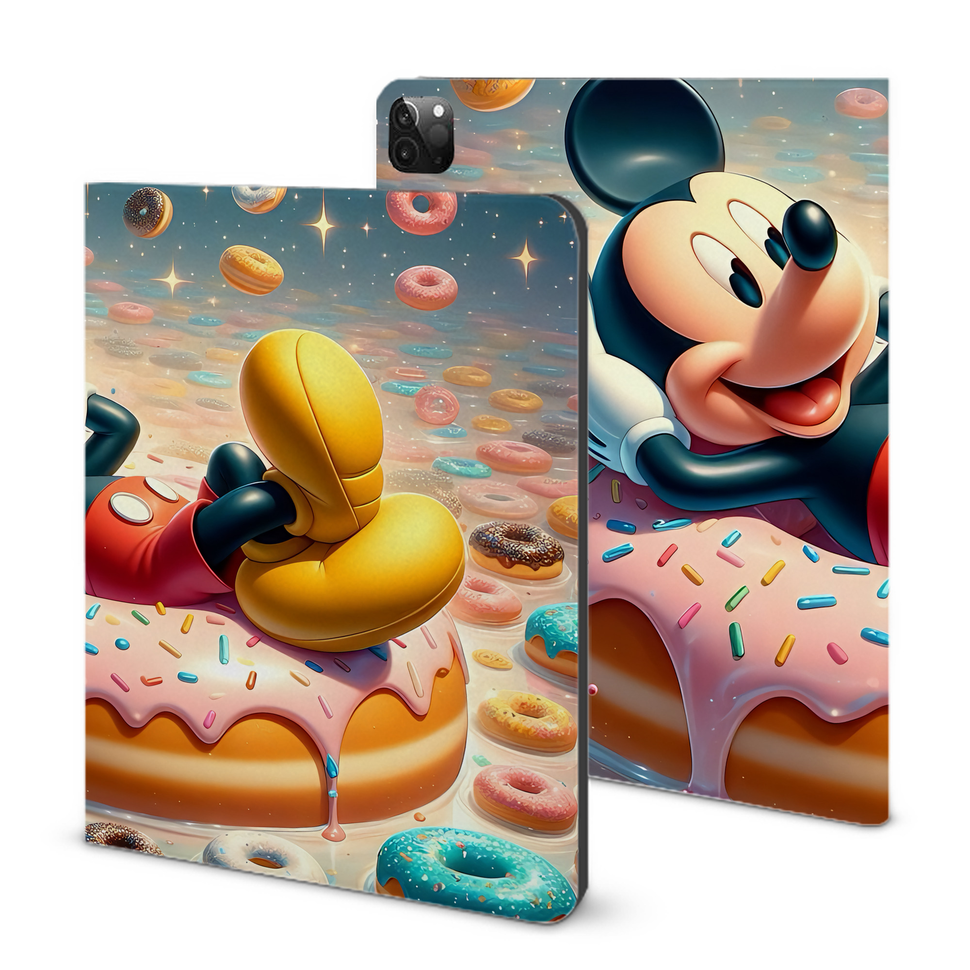 （画像用） ミッキーマウス Mickey Mouse IPadケース ペンホルダー付き ブックスタイルデザイン